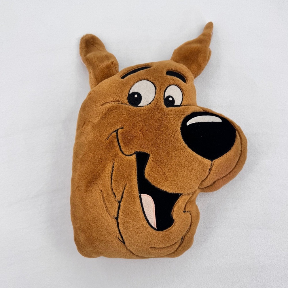 Vintage 1997 Scooby Doo Face Plush Pillow Character Retro Cartoon Stuffed Toy